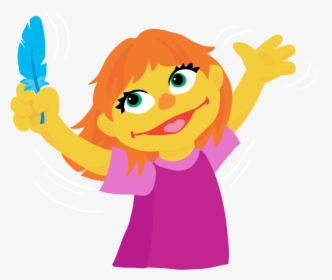 Julia Is Described By The Sesame Workshop As A Preschool - Sesame Street Autism Character, HD Png Download, Transparent PNG