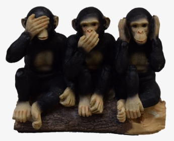 H1896 Chimps See/hear/say 5 - Figurine, HD Png Download, Transparent PNG
