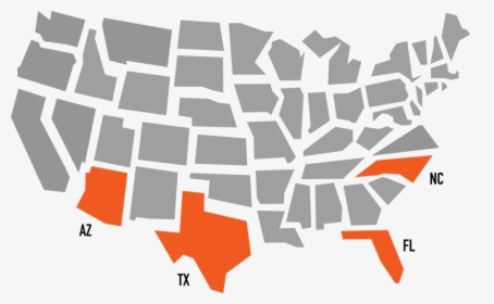Target States - Us Map With States Separated, HD Png Download, Transparent PNG