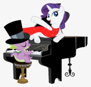 Spike Rarity Pinkie Pie Rainbow Dash Twilight Sparkle - Clipart Piano Transparent Background, HD Png Download, Transparent PNG