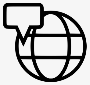 Locate On Earth - Globe Emoticon Black And White, HD Png Download, Transparent PNG