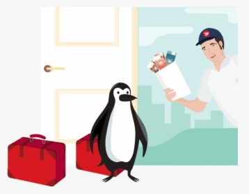 Percy Penguin Receives His Foreign Currency Delivery - Penguin Cibc Gifs, HD Png Download, Transparent PNG