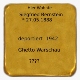 Siegfried Bernstein - Gold, HD Png Download, Transparent PNG