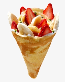 Crepe Cone , Png Download - Banana Strawberry Japanese Crepe, Transparent Png, Transparent PNG