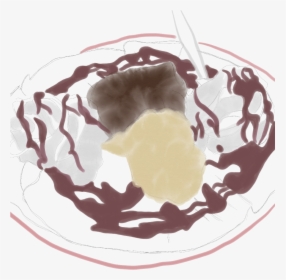 A Crepe With Two Ice Cream Scoops - Gelato, HD Png Download, Transparent PNG