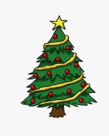 Cliparts For Free Download Evergreen Clipart Tree Cutout - Simple Christmas Tree Cartoon, HD Png Download, Transparent PNG