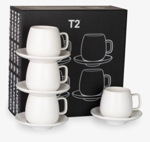 T2 Teaset Hugo White Cup And Saucer 4 Pack - Pure White Tea Cups And Saucers In Pakistan, HD Png Download, Transparent PNG