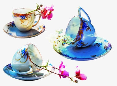 Transparent Vintage Tea Cup Png - Xícara Decorada Png, Png Download, Transparent PNG