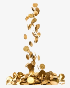 Gold Coin Png Free Download - Gold Coins Falling Png, Transparent Png, Transparent PNG