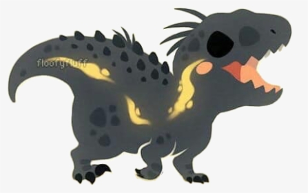 #dino #dinosaur #black #cute #little #freetoedit - Kawaii Indoraptor, HD Png Download, Transparent PNG
