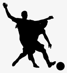 Football Soccer Silhouette 1 - Male Dancer Silhouette Png, Transparent Png, Transparent PNG