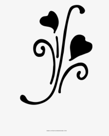 Heart Flourish Coloring Page - Heart Flourish, HD Png Download, Transparent PNG
