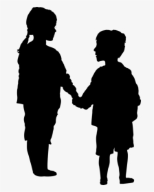 Boy Holding Hands Silhouette, HD Png Download, Transparent PNG