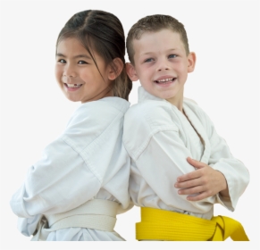 Young Girl And Boy In Karate Uniforms - Brazilian Jiu-jitsu, HD Png Download, Transparent PNG
