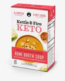 Spicy Cauliflower Keto Soup Keto Soups Kettle & Fire - Kettle & Fire Kefir Keto Soup Broccoli Cheddar, HD Png Download, Transparent PNG
