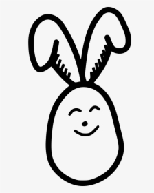 Egg Bunny Rabbit Ears Paschal Decorated - Rabbit, HD Png Download, Transparent PNG