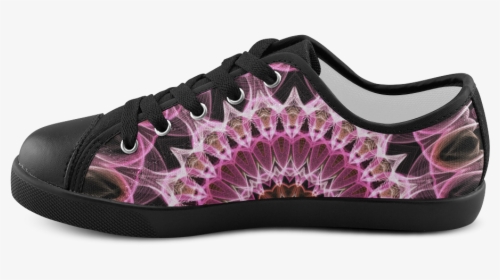 Pink Lace Abstract Art Mandala Canvas Kid S Shoes - Red Black And Green Shoes, HD Png Download, Transparent PNG