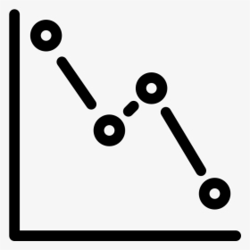 Chart Trend Dots Lines Zigzag Down - Circle, HD Png Download, Transparent PNG