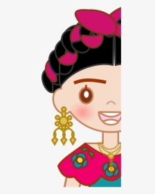 Download Frida Khalo En Caricatura Clipart Drawing - Dibujos De Frida Kahlo Kawaii, HD Png Download, Transparent PNG