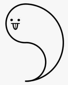 Emotion,line Art,head - Simple Ghost, HD Png Download, Transparent PNG