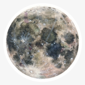 Transparent Watercolor Moon Png, Png Download, Transparent PNG