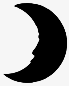 Svg Crecent Moon With Face, HD Png Download, Transparent PNG