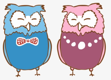 Pair Of Owls - 2 Ekor Burung Kartun, HD Png Download, Transparent PNG