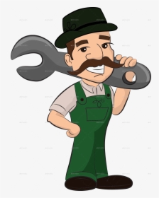 Clipart Mechanic With A Mustache, HD Png Download, Transparent PNG