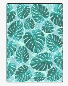 Tropical Leaf Monstera Plant Pattern Blanket 58 X80 - Swiss Cheese Plant, HD Png Download, Transparent PNG