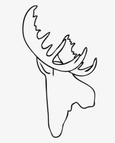 Whitefauxtaxidermy Moose Head Fully Assembled Instructions - Line Art, HD Png Download, Transparent PNG
