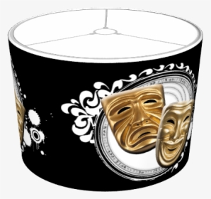 Gold Drama Masks Lampshade - Illustration, HD Png Download, Transparent PNG