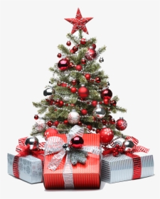 Tesco Christmas Trees Lights Decoration Tree Decorations - Red Christmas Tree Png, Transparent Png, Transparent PNG