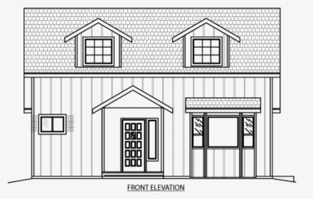 Plans2build Elevation - Two Room Home Sketch, HD Png Download, Transparent PNG