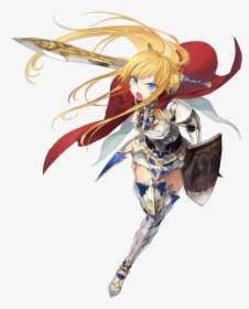 Blonde Anime Girl Knight , Png Download - Anime Knight Girl, Transparent Png, Transparent PNG