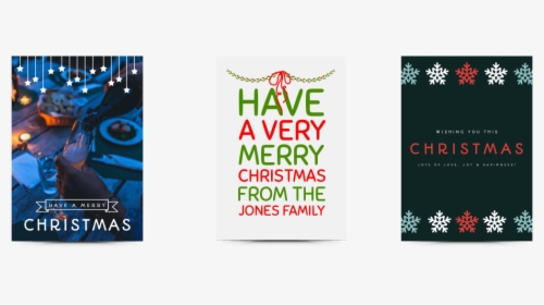 Choose From A Selection Of Christmas Card Templates - Graphic Design, HD Png Download, Transparent PNG