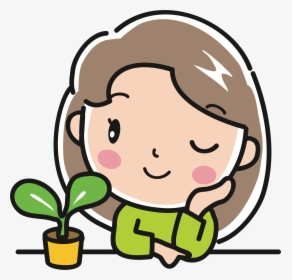 Plant Clipart Child - Plant And Human Cartoon, HD Png Download, Transparent PNG