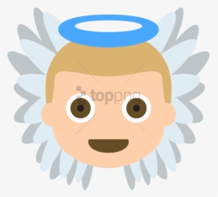 Free Png Baby Angel Tone 2 Emoji Emot Vector Icon - Cara Angel Vector, Transparent Png, Transparent PNG