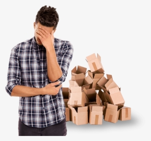 A Frustrated Person Who Has Been Packing And Shipping - Open Boxes Pile, HD Png Download, Transparent PNG