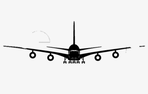 Black Airplane Front View, HD Png Download, Transparent PNG