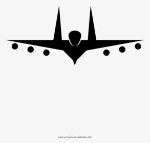 Fighter Plane Coloring Page - Airbus A380, HD Png Download, Transparent PNG