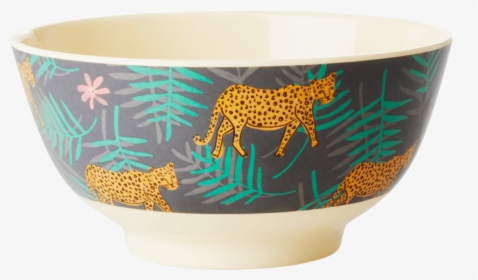 Rice Melamine Bowl With Leopard And Leaves Print, HD Png Download, Transparent PNG