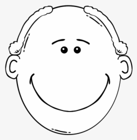 Balding Man Smiling Outline Vector Image - Worried Clip Art Black And White, HD Png Download, Transparent PNG