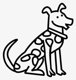 Vector Illustration Of Spotted Dalmatian Dog - Line Art, HD Png Download, Transparent PNG