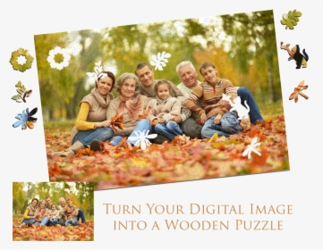 Custom Wooden Jigsaw Puzzle - Inspirasi Foto Keluarga Outdoor, HD Png Download, Transparent PNG