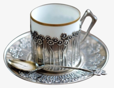 Art Deco Coffee Mugs Art Nouveau Silver Coffee Cup - Art Nouveau Tea Cup, HD Png Download, Transparent PNG