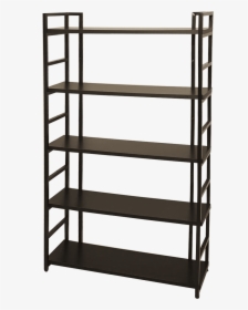 5-shelf Black Vintage Industrial Style Bookcase - Shelf, HD Png Download, Transparent PNG