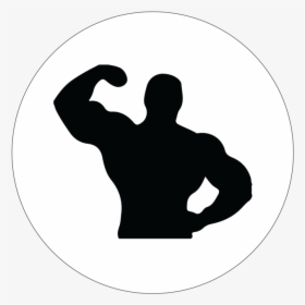 Muscle Man Silhouette Clipart, HD Png Download, Transparent PNG