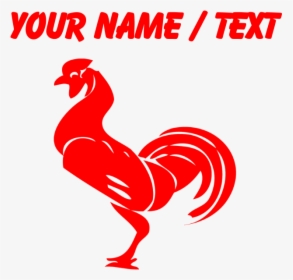Custom Red Rooster Silhouette Cap - Rooster Clip Art, HD Png Download, Transparent PNG