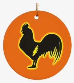 Crazy Rooster Ceramic Circle Ornament - Rooster, HD Png Download, Transparent PNG