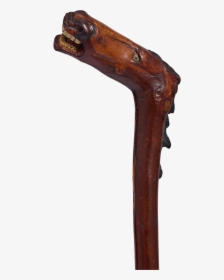 Carved Horse Head Folk Art Walking Stick - Wood, HD Png Download, Transparent PNG